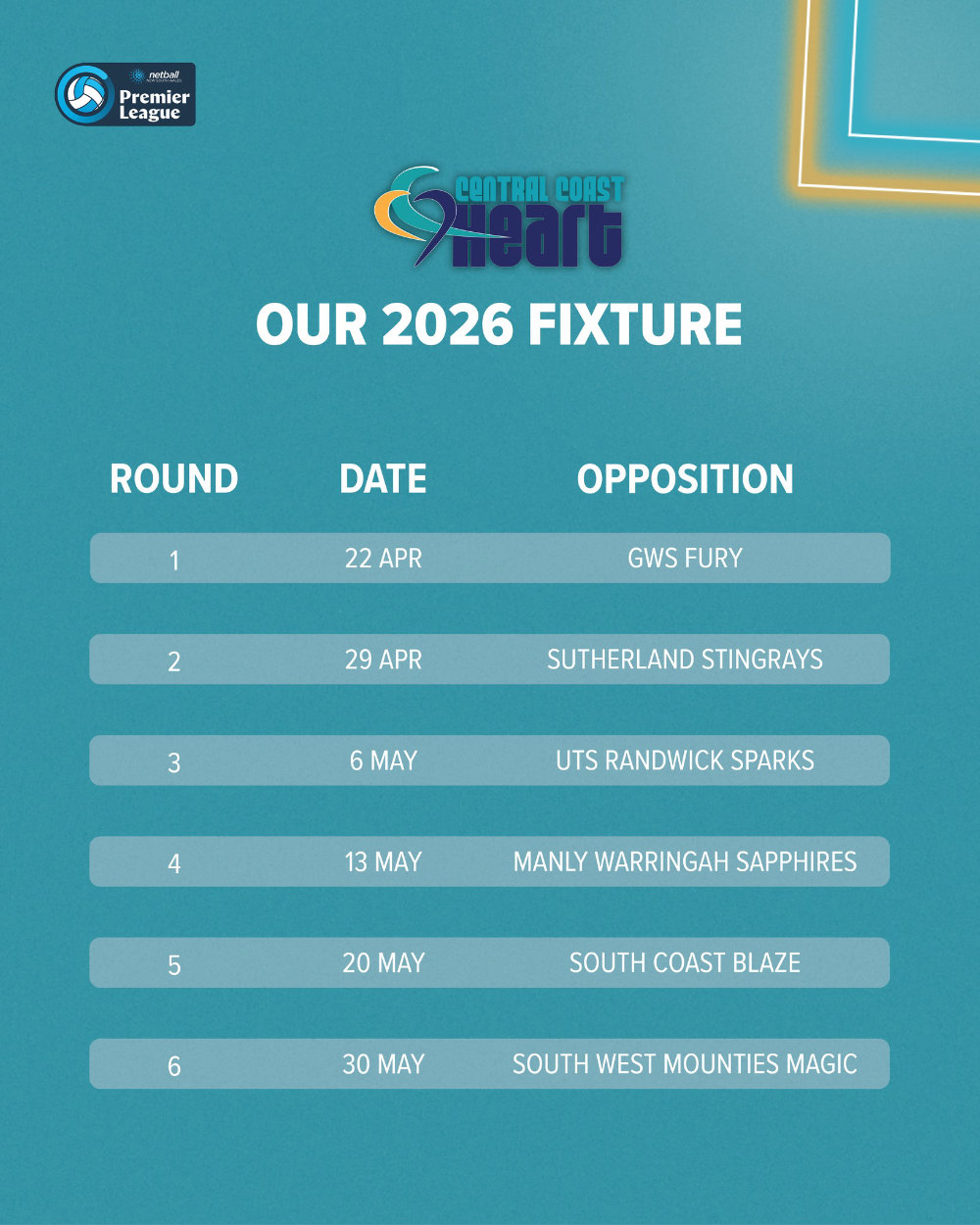 2026 FIXTURES